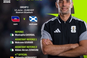 世界杯C组第1轮海地VS苏格兰裁判安排：阿尔及利亚的古尔巴勒执法